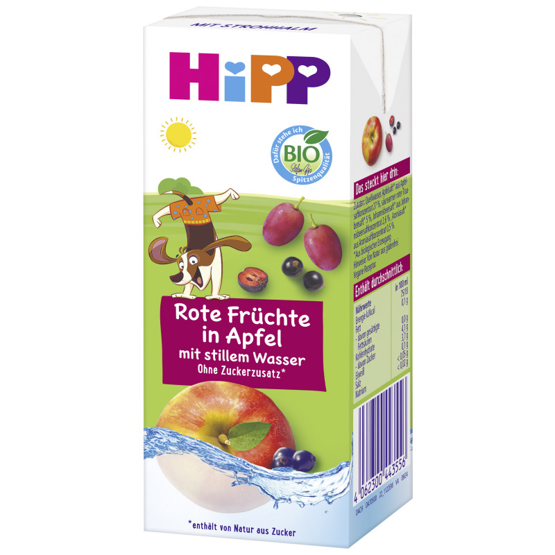 HiPP Rote Fr. in Apfel m. stillem Wasser 200g