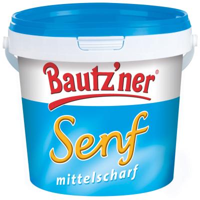 Bautz'ner Mittelscharfer Senf 1000 ml Eimer