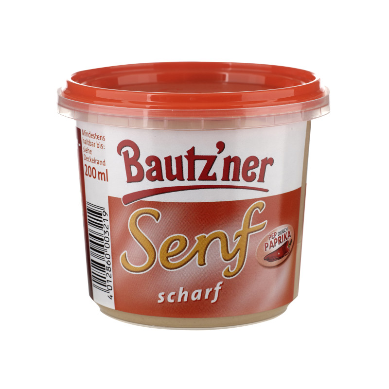 Bautzner Senf scharf Becher 200ml