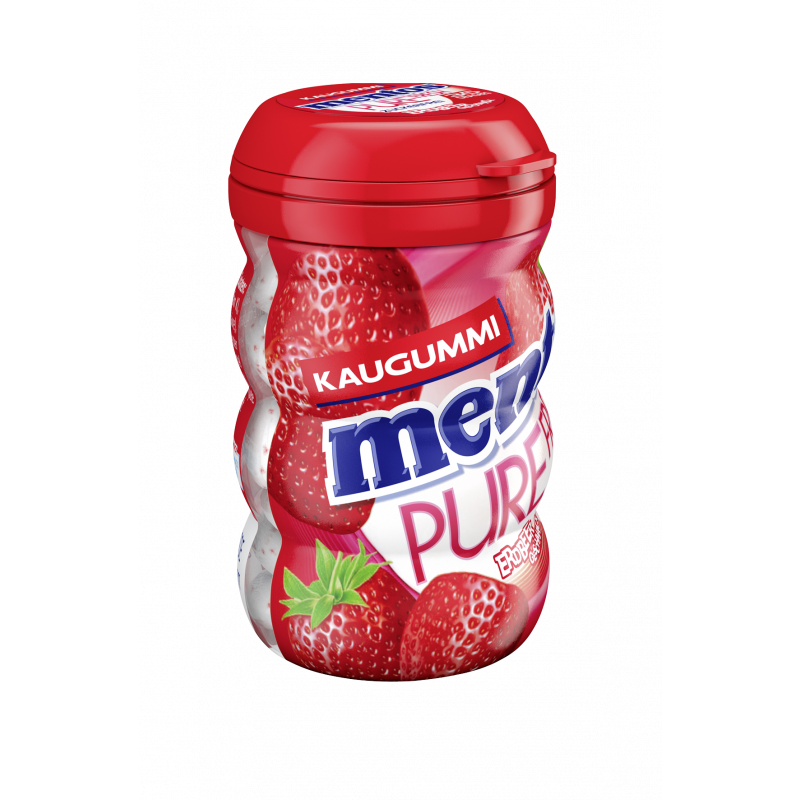 MENTOS Gum Pure Fresh Erdbeere Curvy Dose 70g