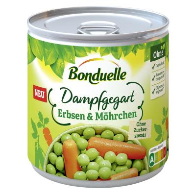 Bonduelle Erbsen mit Möhrchen Dampfgegart 425ml / 300g