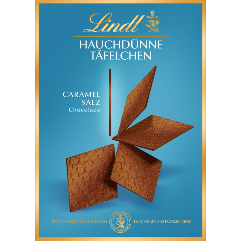 Lindt Hauchdünne Täfelchen Caramel & Salz 125g
