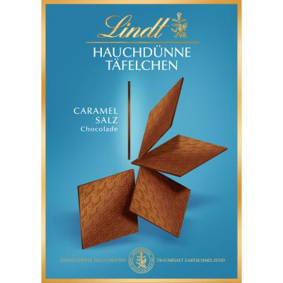 Lindt Hauchdünne Täfelchen  Caramel & Salz 125g