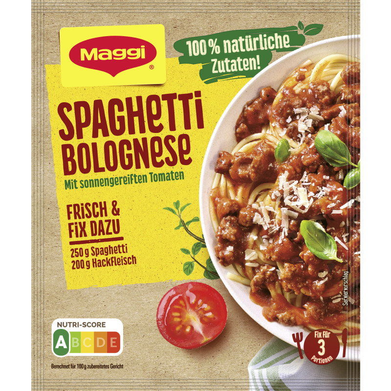 MAGGI FIX Spaghetti Bolognese 100% natural ingredients 36g