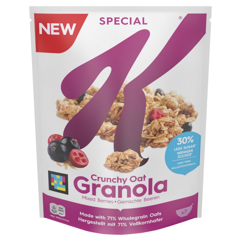 Kelloggs Crunchy Oat Muesli Granola Mixed Berries 320g