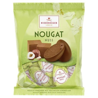 Niederegger Nuss Nougat Eier in Vollmilch-Schokolade im Beutel 87g