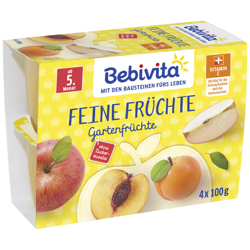 Bebivita Feine Früchte Gartenfrüchte, 4x100g