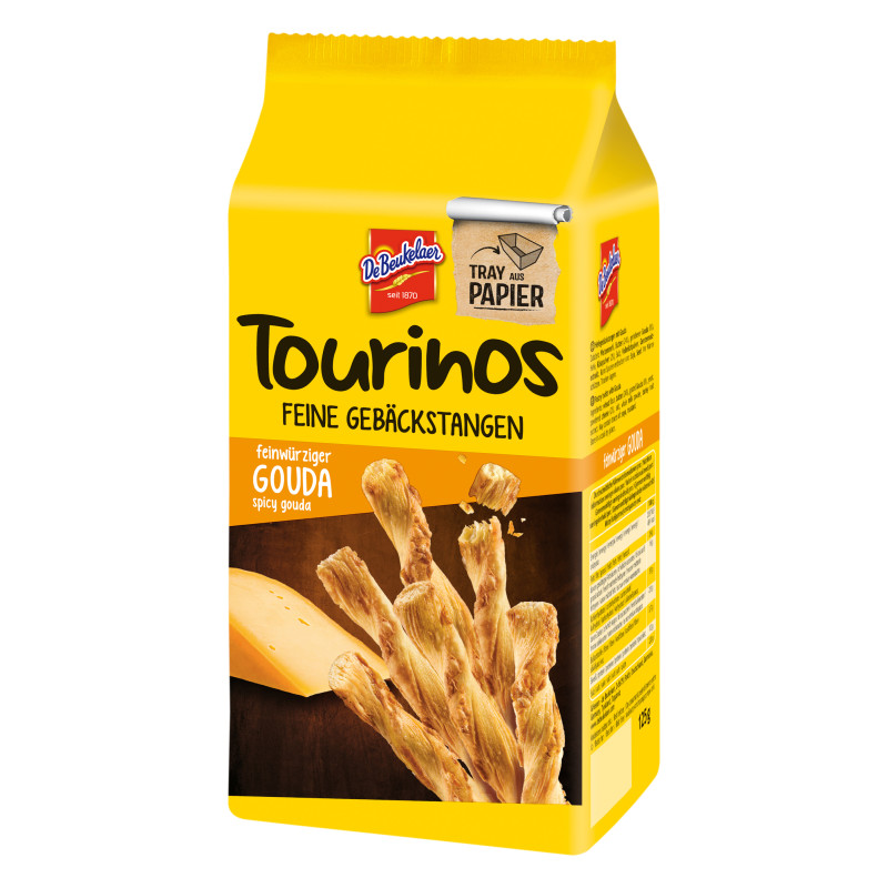 De Beukelaer Tourinos Feine Gebäckstangen feinwürziger Gouda 125g