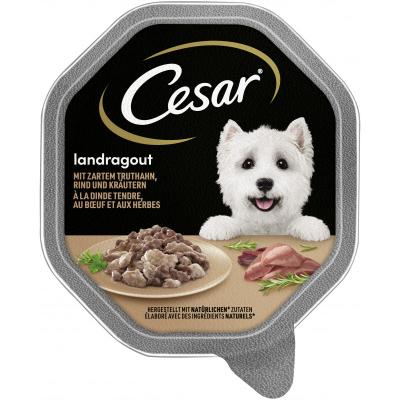 CESAR® Schale Landragout mit Truthahn, Rind und Kräutern 150g