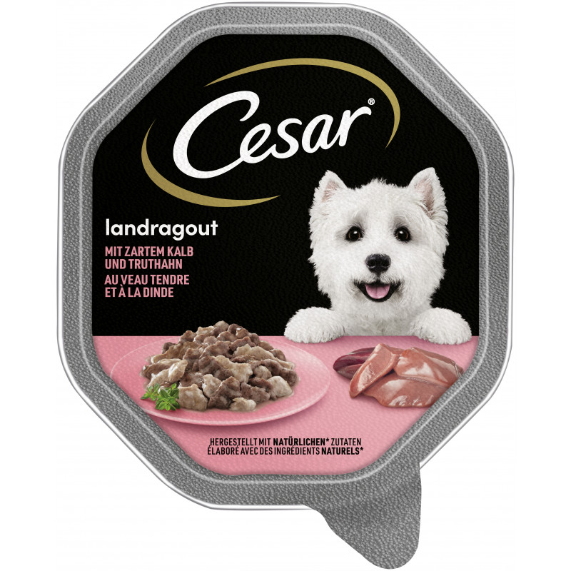 CESAR® Schale Landragout mit Kalb und Truthahn 150g