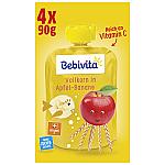 Bebivita Kinder-Spaß Frucht und Getreide: Vollkorn in Apfel-Banane, 4 x 90g