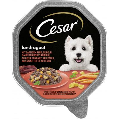 CESAR® Schale Landragout mit Rind, Nudeln und Karotten 150g