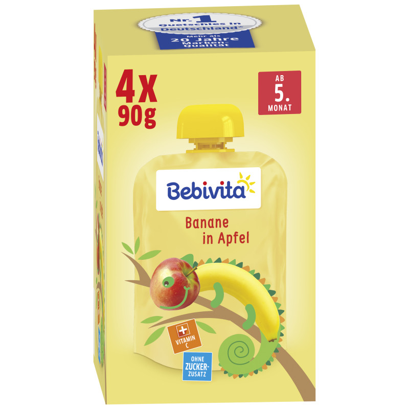 Bebivita Banane in Apfel 4x90g