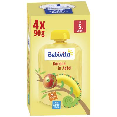 Bebivita Banane in Apfel 4x90g