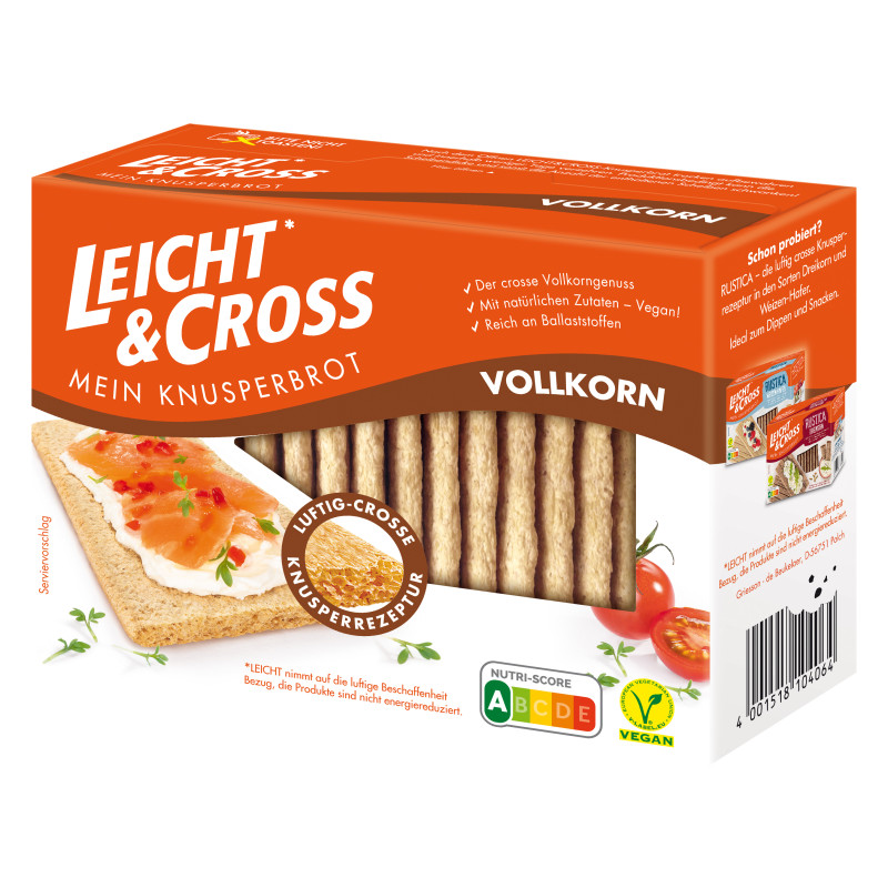 Light & Cross Crispbread Whole Grain 125g