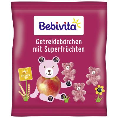 Bebivita Knabberprodukt: Getreidebärchen mit Superfrüchten, 30g