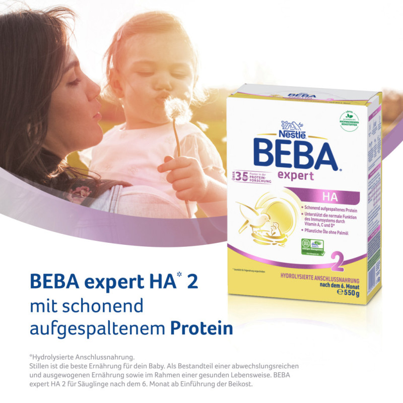 NESTLE BEBA Expert HA 2 Hydrolisierte Anschlussnahrung nach dem 6 Monat à 550g