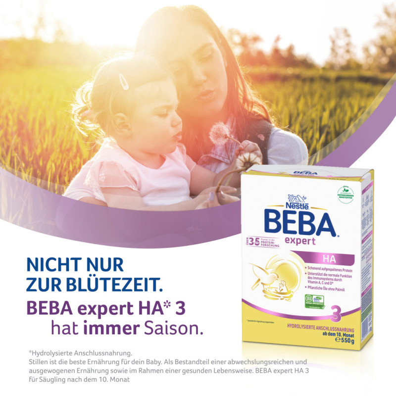 NESTLE BEBA Expert HA 3 Hydrolisierte Anschlussnahrung nach dem 10 Monat à 550g
