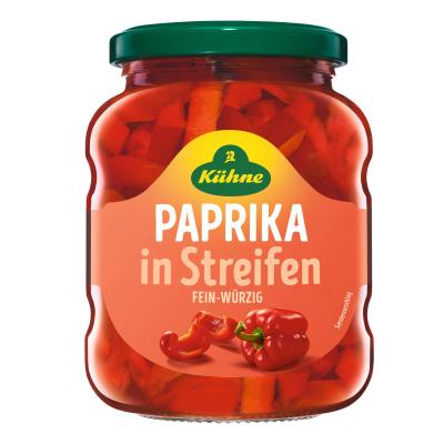 Kühne Paprika In Streifen 370ml Glas 320g
