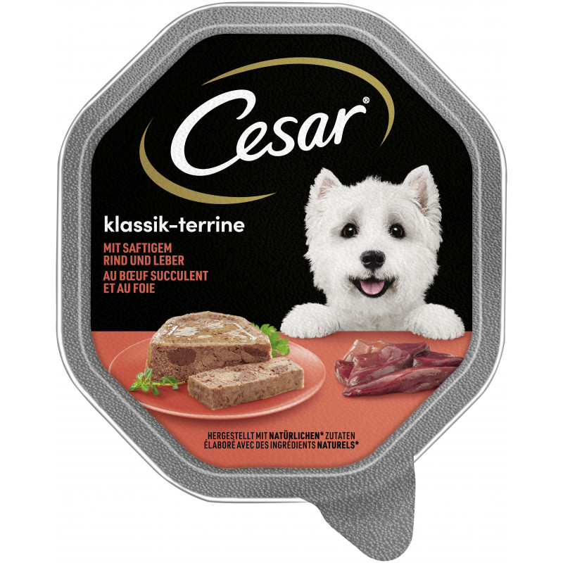 CESAR® Schale Klassik-Terrine mit Rind und Leber 150g