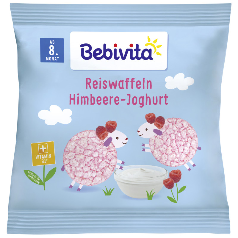 Bebivita Snacks Rice Cake Raspberry-Yogurt, 30g
