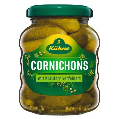 Kühne Cornichons Kräuter, 212ml / 180g