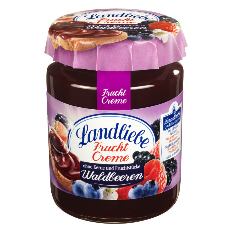 Landliebe Fruchtcreme, 200g Waldbeeren, fein passiert