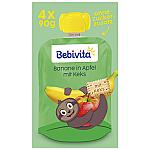 Bebivita Quetschbeutel Frucht und Keks Banane in Apfel mit Keks, 4x90g