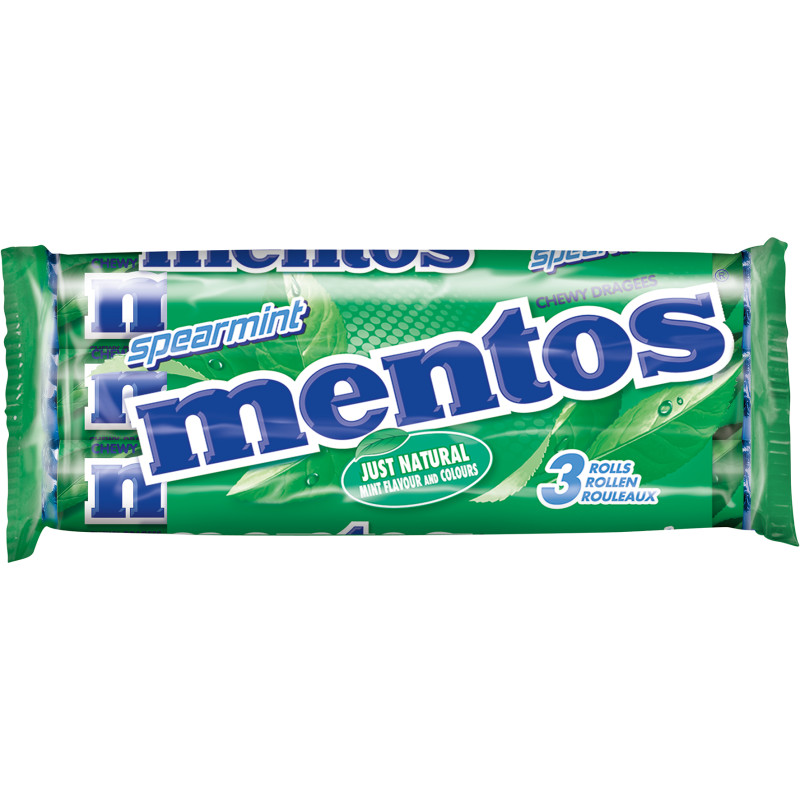 Mentos Spearmint 3-Pack - 114g