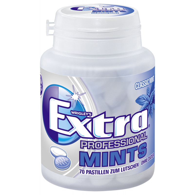 Wrigley's Extra Prof. Mints o. Zucker 70 Pastillen