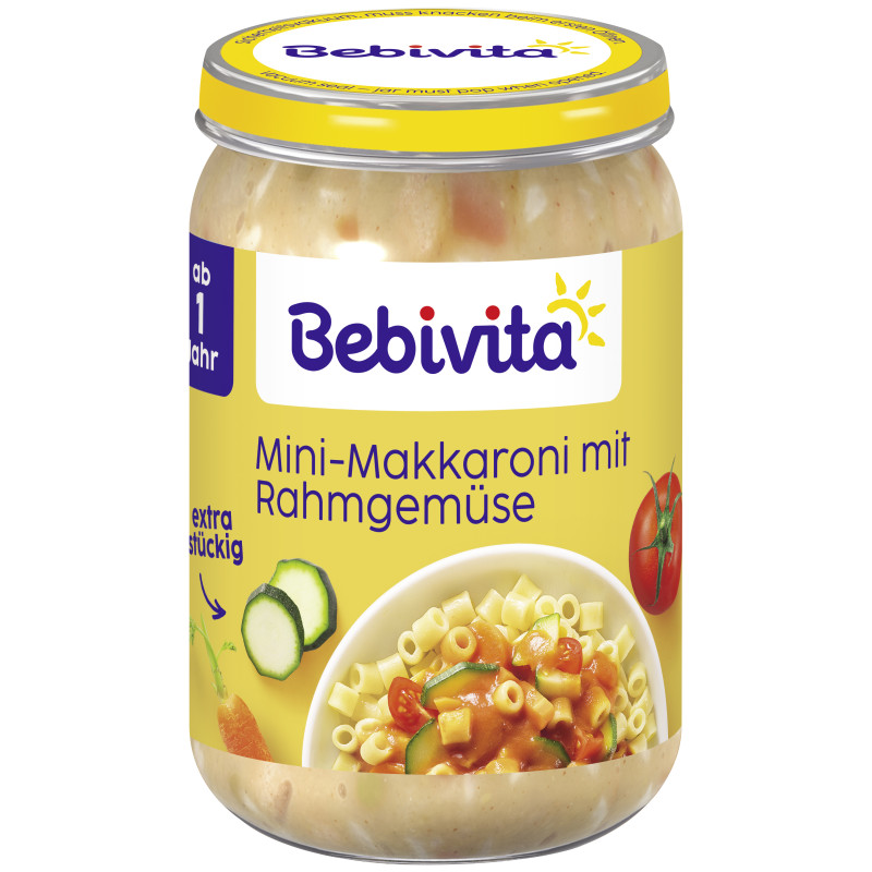 Bebivita Menüs Mini-Makkaroni mit buntem Rahmgemüse, 250g