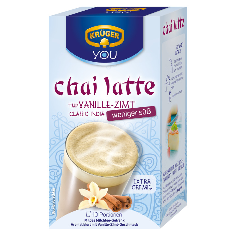 Krüger Chai Latte Vanille Zimt weniger Süß 140g