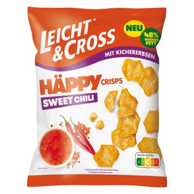Leicht & Cross Häppy Crisps mit Kichererbsen Sweet Chili 80g