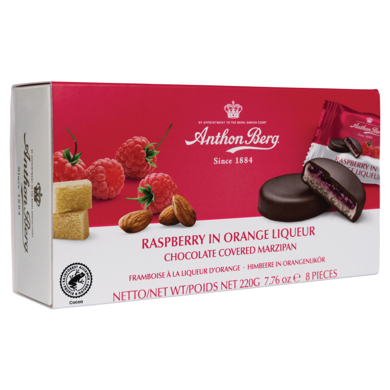 Anthon Berg Himbeere in Orangenlikör 220g
