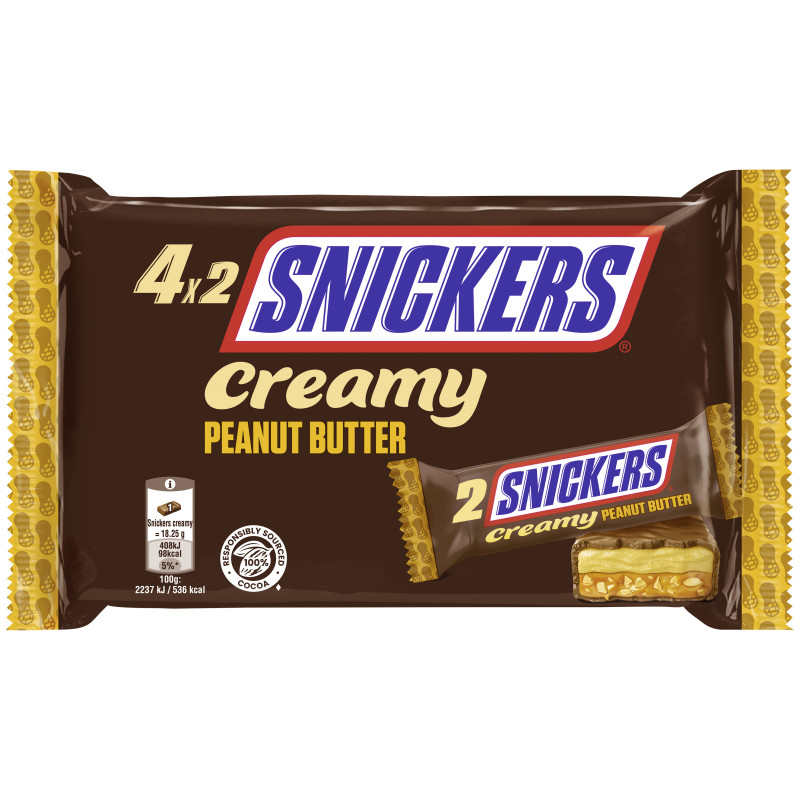SNICKERS® Multipack Duo Creamy Peanut Butter 4x(2x18.25g) = 146g