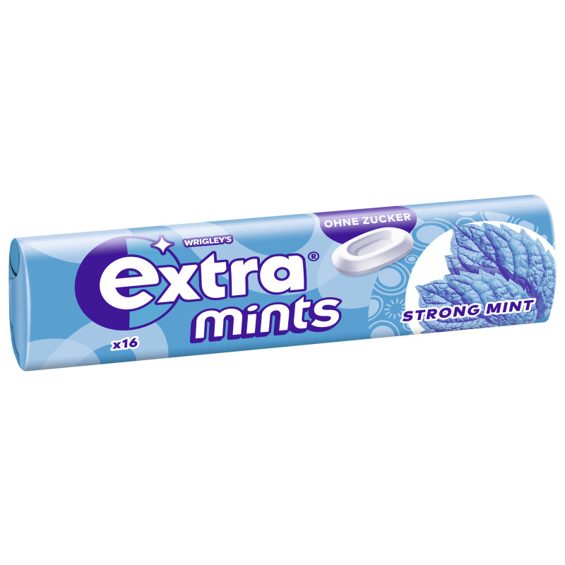 Wrigley Extra Mints Strong Mint 16 Dragees = 28g