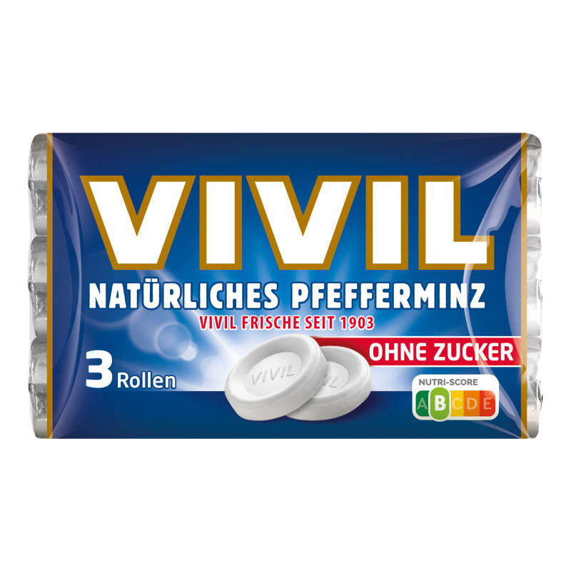 Vivil Peppermint sugar-free 3-pack = (84g)