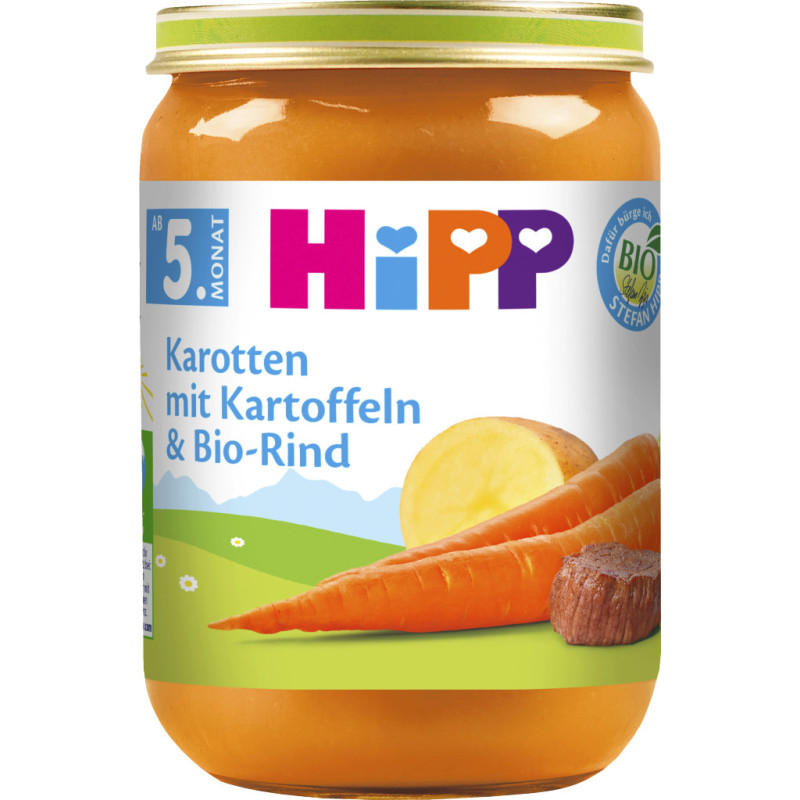 HiPP Karotten m. Kart. und Bio-Rind 190g