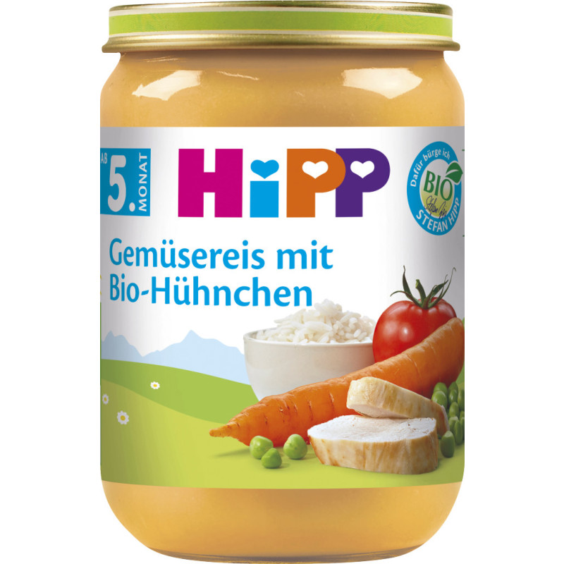 HiPP Gemuesereis mit Bio-Huehnchen 190g