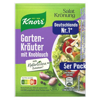 Knorr Salatkrönung Gartenkräuter Knoblauch Dressing 5er-Pack 450ml