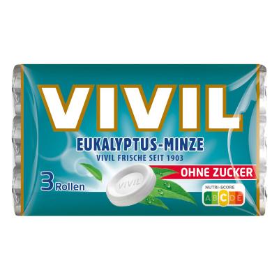 Vivil Eukalyptus-minze Ohne Zucker 3er Rollen 84g