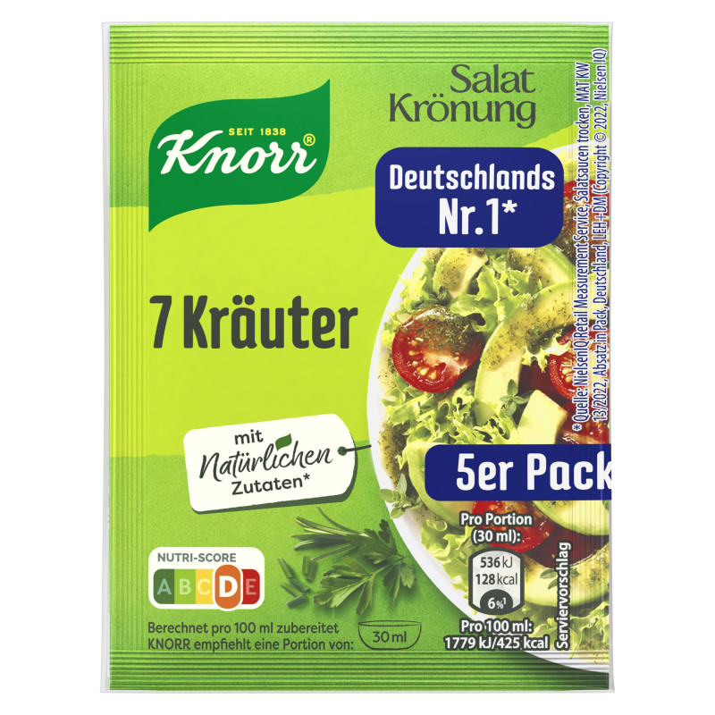 Knorr Salatkrönung 7 Kräuter Dressing 5er-Pack 450ml