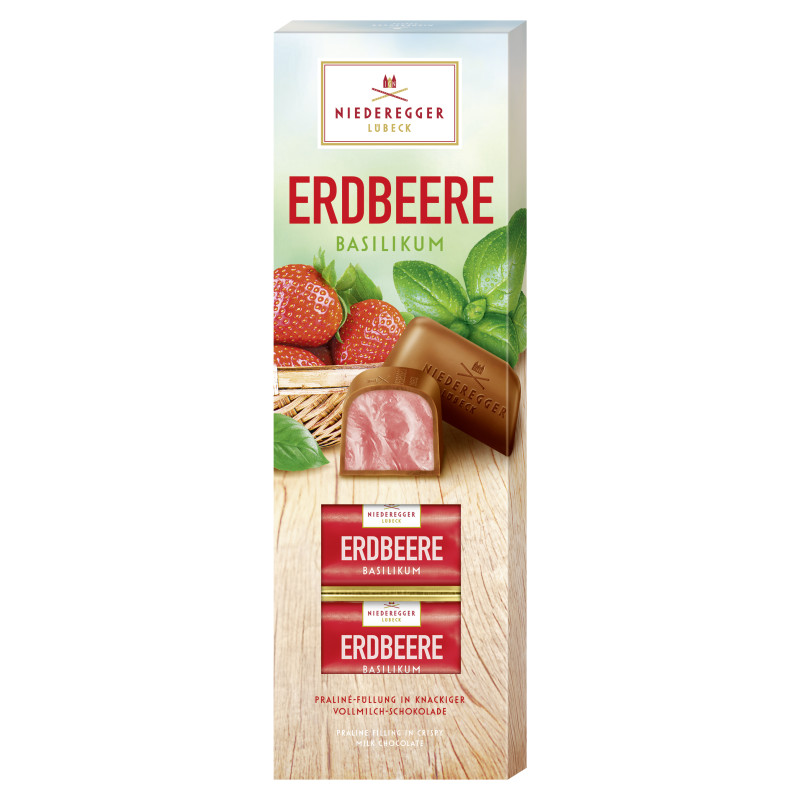 Niederegger Erdbeere Basilikum in Vollmilch-Schokolade 100g