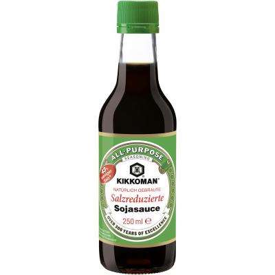 Kikkoman Sojasauce Less Salt 250 ml Glasflasche 250ml