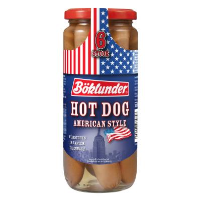 Hot Dogs American Style Würstchen in Eigenhaut 550g
