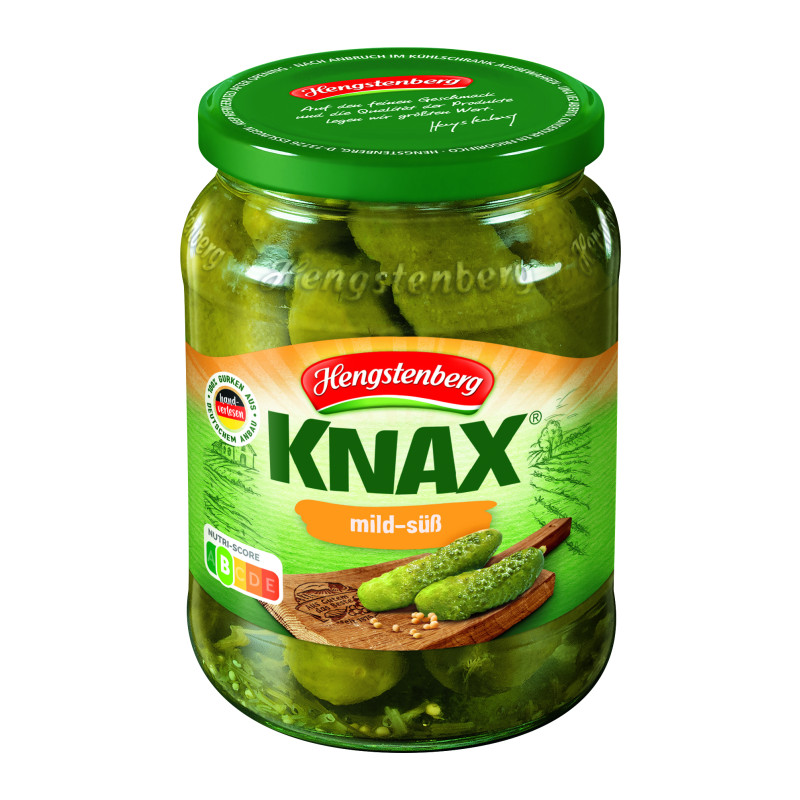 Hengstenberg KNAX Mild-Sweet Pickles 720 ML