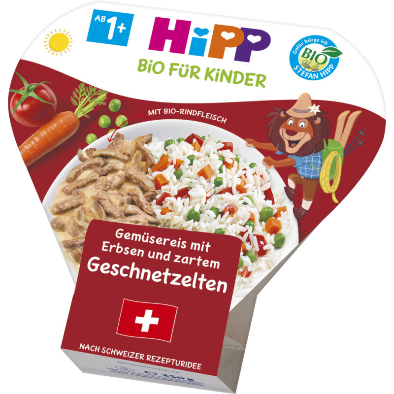 HiPP Gem.-Reis/Erbsen u. Geschnetzeltem 250g