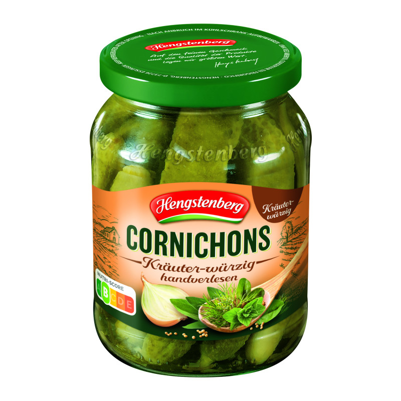 Hengstenberg Kräuter Cornichons 370ml