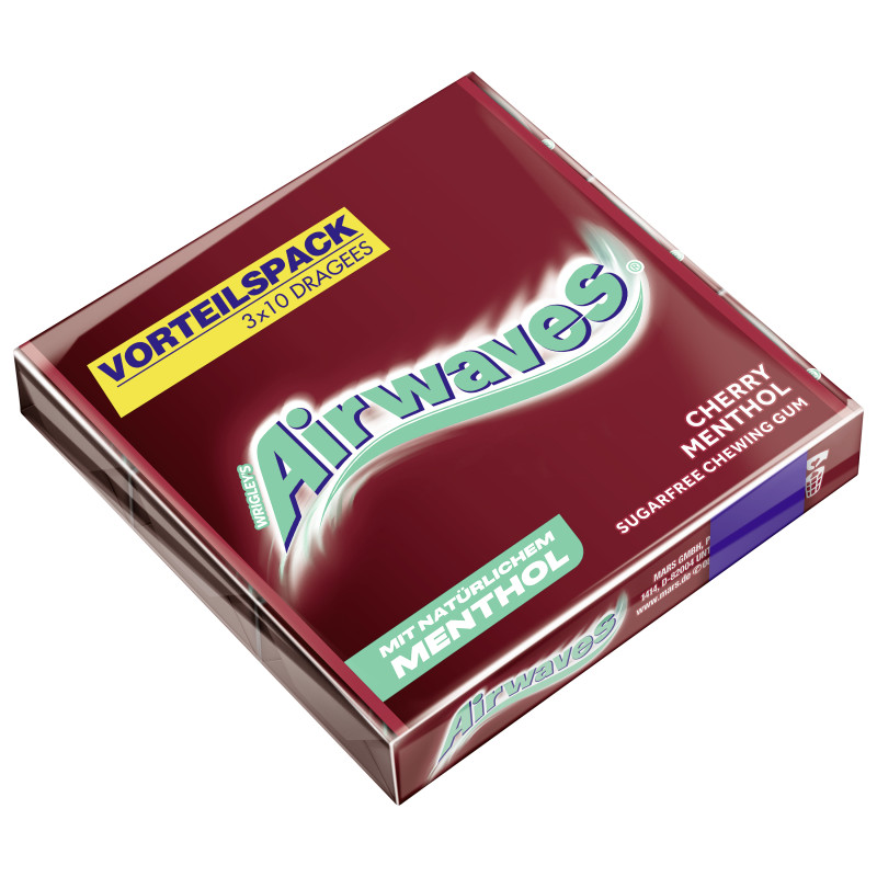 AIRWAVES® Multipack Cherry Menthol 3x10 Dragées = 42g