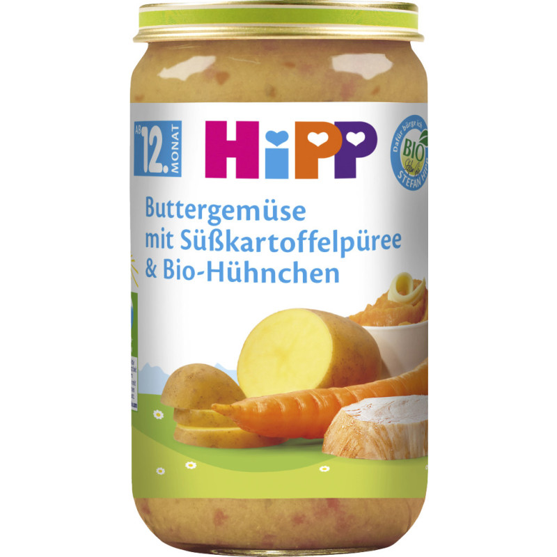 HiPP Buttergem./Suesskart. Bio-Huehnchen 250g